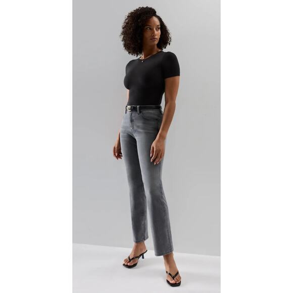 NWT Quince Bella Straight Leg Denim Womens 25 Gray Stretch Jeans - Picture 3 of 16